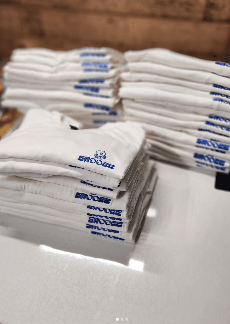 Bulk run of embroidered logo shirts